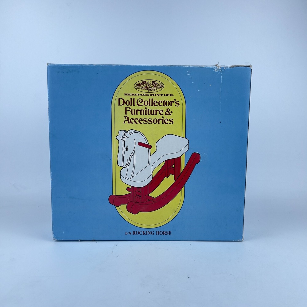 Heritage Mint Ltd. 1991 Doll Collectors‎ D-78 Wooden Rocking Horse White Red